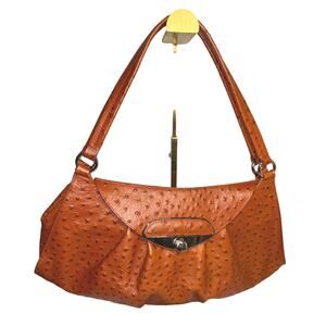 Furla Rust Colored Leather Shoulder Handbag